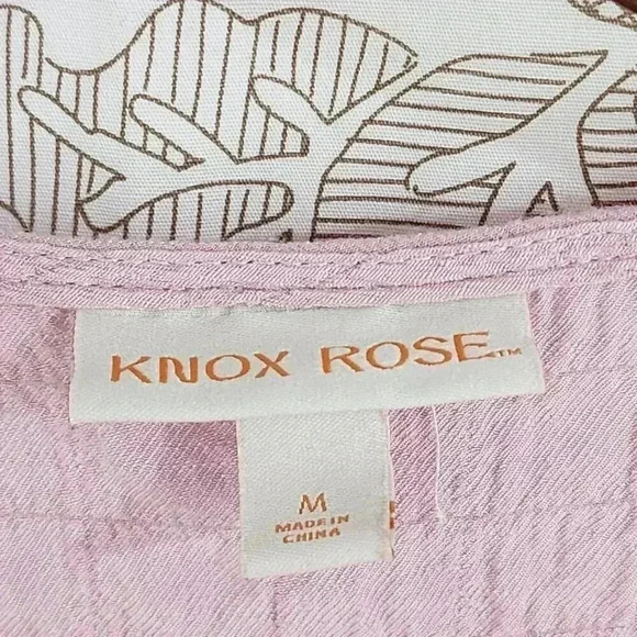 Knox Rose Mauve Textured Cap Sleeve Tunic Mini Dress M - Picture 4 of 9